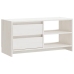 Mueble para TV de madera maciza de pino blanco 80x31x39 cm