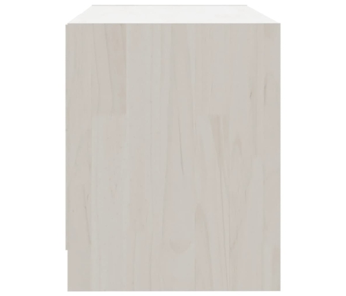 Mueble para TV de madera maciza de pino blanco 80x31x39 cm