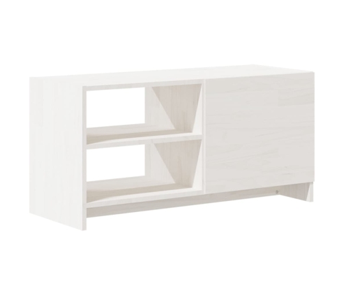 Mueble para TV de madera maciza de pino blanco 80x31x39 cm