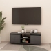 vidaXL Mueble de TV madera maciza de pino gris 110x30x40 cm