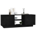 Mueble de TV madera maciza de pino negro 110x30x40 cm