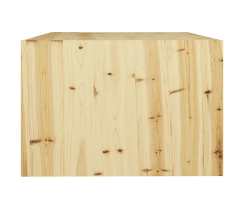 Mesa de centro de madera maciza de abeto 75x50x33,5 cm