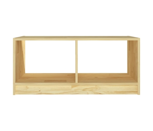 Mesa de centro de madera maciza de pino 75x50x33,5 cm