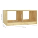 Mesa de centro de madera maciza de pino 75x50x33,5 cm