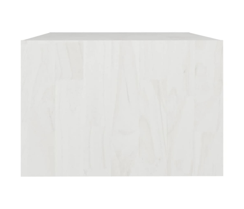 vidaXL Mesa de centro de madera maciza de pino blanco 75x50x33,5 cm