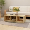 Mesa de centro de madera maciza de pino 110x50x34 cm