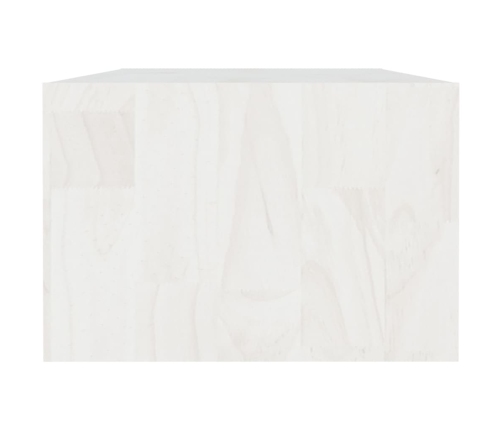 Mesa de centro de madera maciza de pino blanco 110x50x34 cm