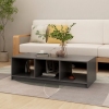 vidaXL Mesa de centro de madera maciza de pino gris 110x50x34 cm