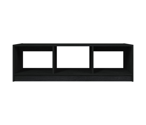 vidaXL Mesa de centro de madera maciza de pino negro 110x50x34 cm