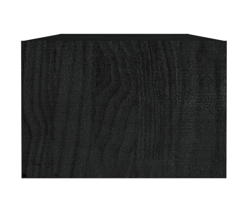 vidaXL Mesa de centro de madera maciza de pino negro 110x50x34 cm