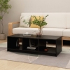 Mesa de centro de madera maciza de pino negro 110x50x34 cm