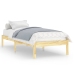Estructura de cama individual pequeña sin colchón madera maciza