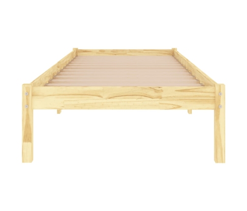 Estructura de cama individual pequeña sin colchón madera maciza
