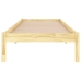 Estructura de cama individual pequeña sin colchón madera maciza