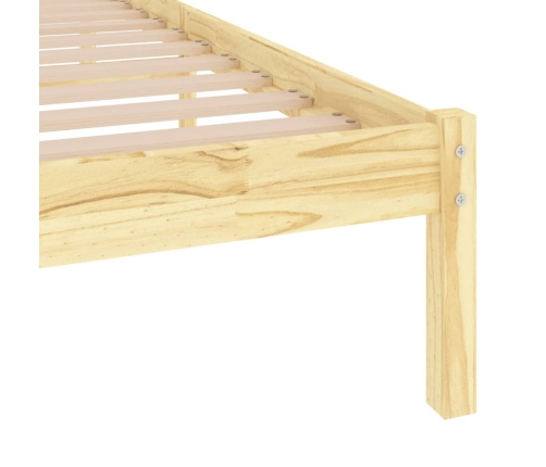 Estructura de cama individual pequeña sin colchón madera maciza