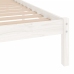 Estructura de cama individual pequeña sin colchón madera blanco