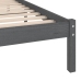 Estructura de cama individual madera maciza gris 90x190 cm