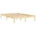 Estructura de cama sin colchón madera maciza 140x190 cm