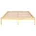 Estructura de cama sin colchón madera maciza 140x190 cm