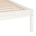 Estructura de cama sin colchón madera maciza blanco 90x200 cm