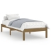 Estructura de cama madera maciza de pino marrón miel 90x200 cm