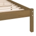 Estructura de cama madera maciza de pino marrón miel 90x200 cm