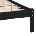 Estructura de cama de madera maciza de pino negra 90x200 cm