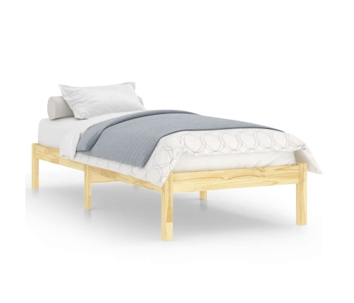 Estructura de cama sin colchón madera maciza 100x200 cm