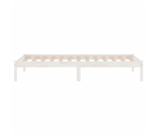 Estructura de cama sin colchón madera maciza blanco 100x200 cm