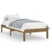 Estructura cama sin colchón madera maciza marrón miel 100x200cm