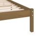 Estructura cama sin colchón madera maciza marrón miel 100x200cm