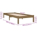 Estructura cama sin colchón madera maciza marrón miel 100x200cm