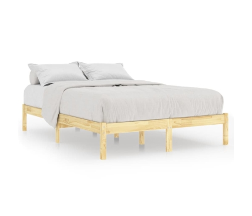 Estructura de cama sin colchón madera maciza 120x200 cm