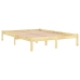 Estructura de cama sin colchón madera maciza 120x200 cm