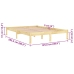 Estructura de cama sin colchón madera maciza 120x200 cm