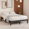 Estructura de cama madera maciza de pino gris 140x200 cm