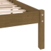 Estructura de cama madera maciza de pino marrón miel 140x200 cm