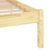 Estructura de cama doble sin colchón madera maciza