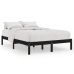 vidaXL Estructura de cama madera maciza negra King Size 150x200 cm