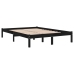 vidaXL Estructura de cama madera maciza negra King Size 150x200 cm