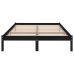 vidaXL Estructura de cama madera maciza negra King Size 150x200 cm