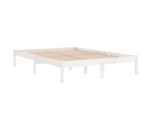 Estructura de cama sin colchón madera maciza blanco 160x200 cm