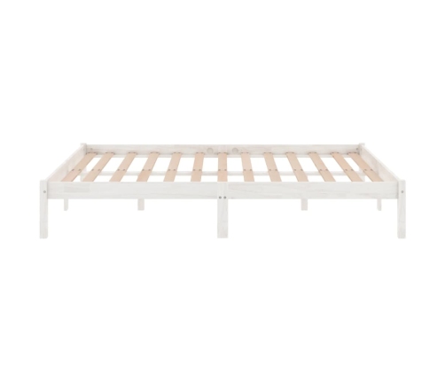 Estructura de cama sin colchón madera maciza blanco 160x200 cm