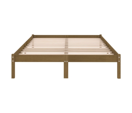 Estructura cama madera maciza marrón miel Super King 180x200 cm