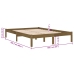 Estructura cama madera maciza marrón miel Super King 180x200 cm