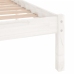 Estructura de cama sin colchón madera maciza blanco 200x200 cm