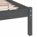 Estructura de cama sin colchón madera maciza gris 200x200 cm