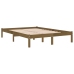 Estructura cama sin colchón madera maciza marrón miel 200x200cm