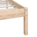 Estructura de cama individual pequeña sin colchón madera maciza