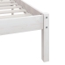 Estructura de cama individual pequeña sin colchón madera blanco